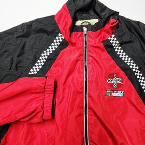 Coca Cola NASCAR Racing Zippered Wind Breaker Jacket Coat by North End VTG M